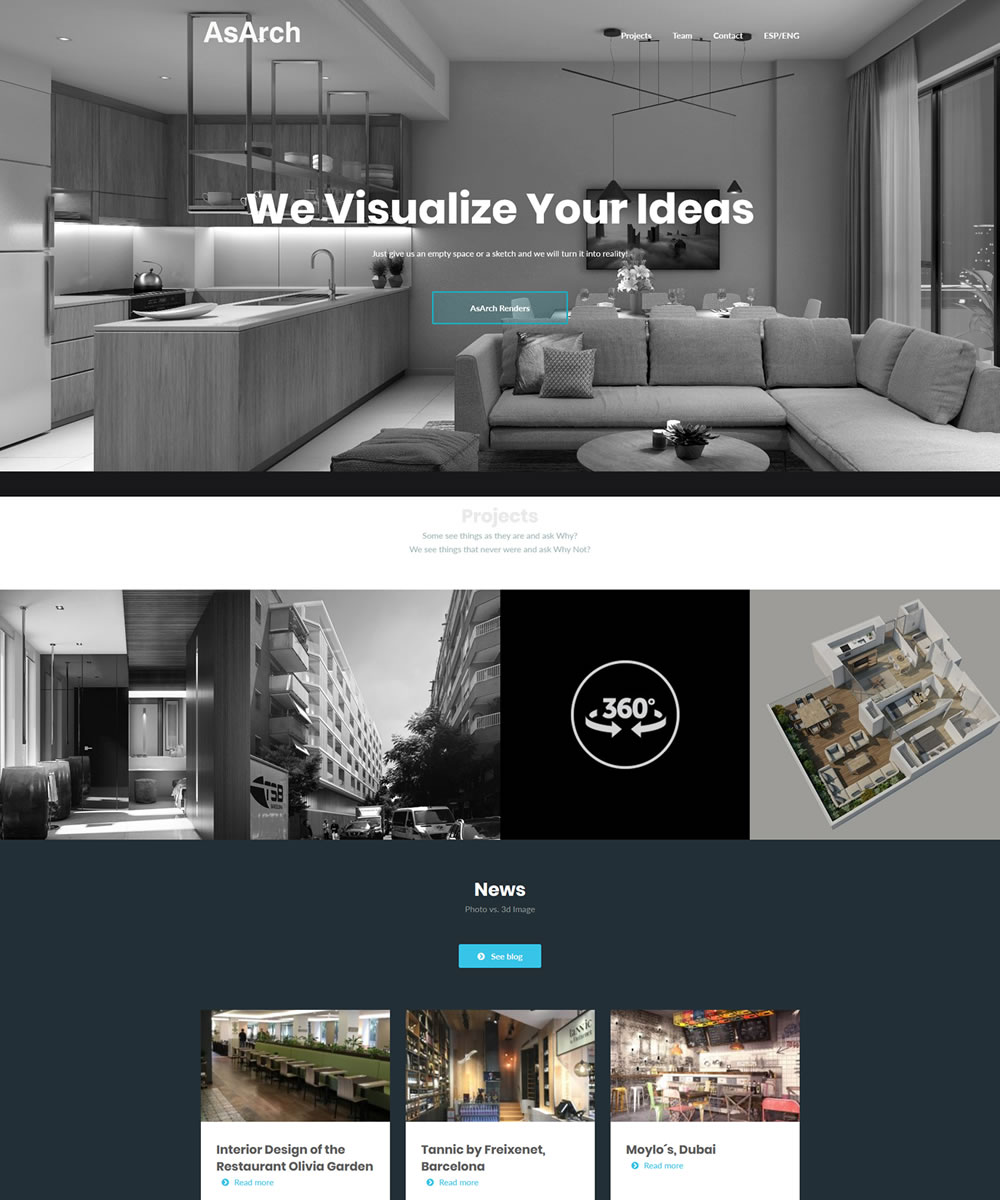 Simple Wordpress website for an architecture firm