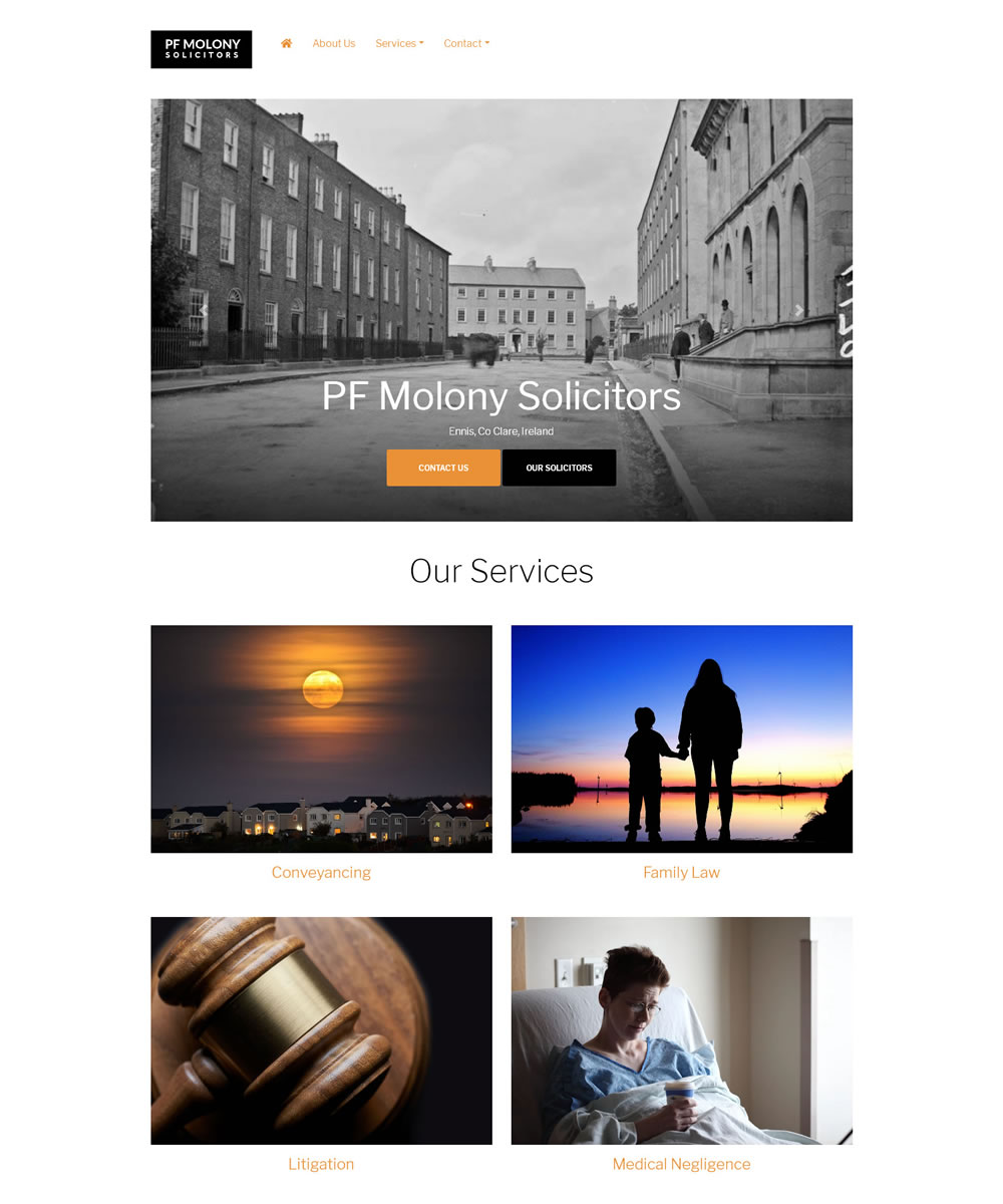 Website for a solicitors firm